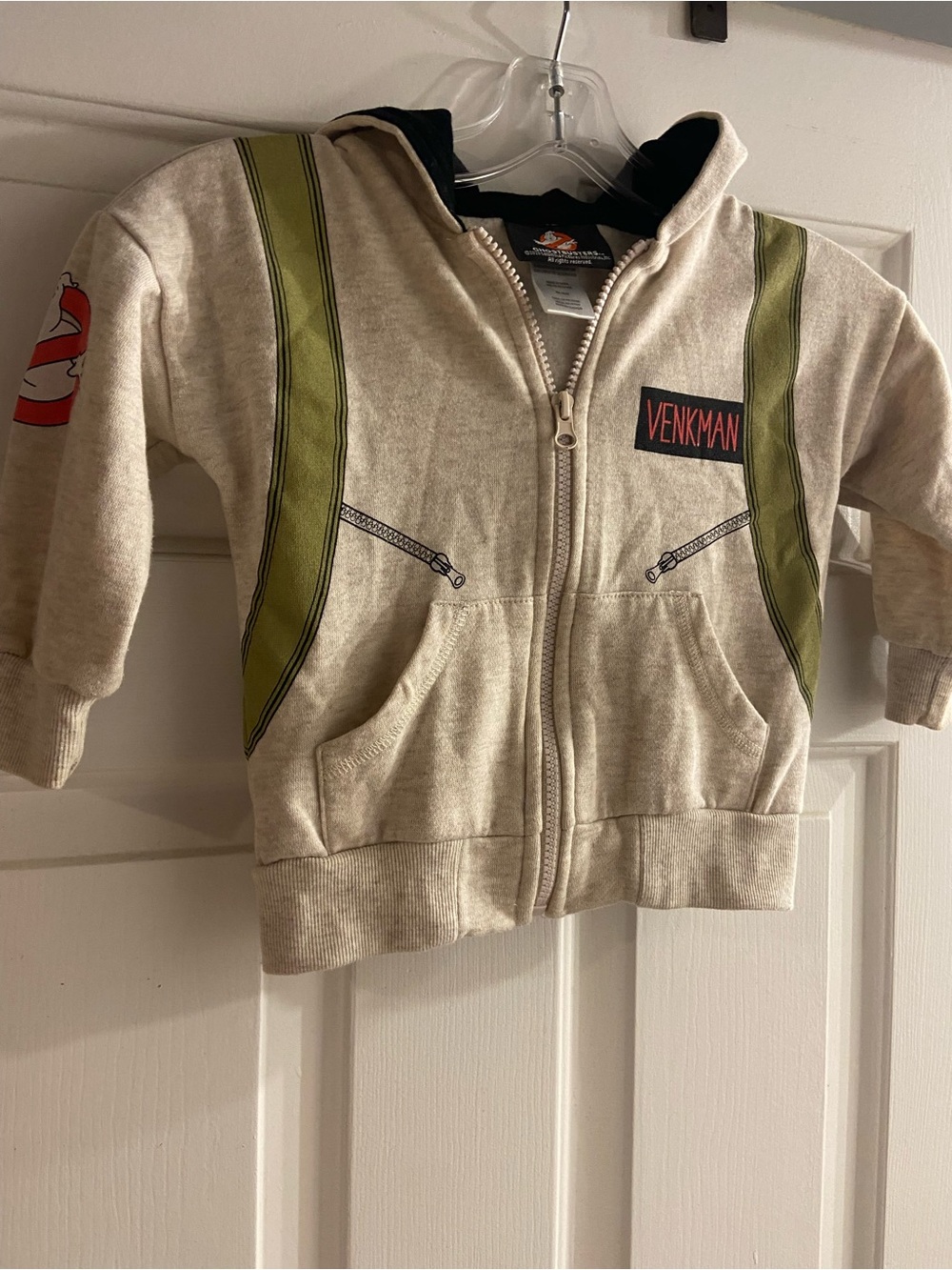 Ghostbusters 2T Venkman Beige Hooded Zip-Up for Kids